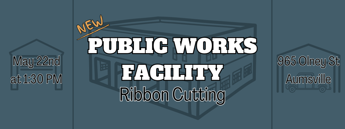 Public Works Ribbon Cutting May 22 at 1:30 P.M.